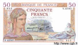 50 Francs CÉRÈS modifié FRANCIA  1940 F.18.40 MBC+