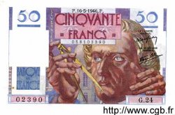 50 Francs LE VERRIER FRANKREICH  1946 F.20.04 VZ+ to fST