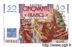 50 Francs LE VERRIER FRANKREICH  1948 F.20.10 fST+