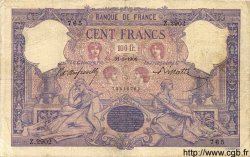 100 Francs BLEU ET ROSE FRANKREICH  1900 F.21.13 S