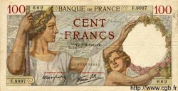100 Francs SULLY FRANCE  1940 F.26.24 TTB