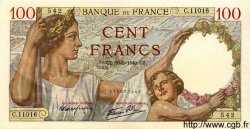 100 Francs SULLY FRANKREICH  1940 F.26.29 fST