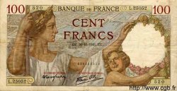 100 Francs SULLY FRANCE  1941 F.26.59 F