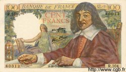 100 Francs DESCARTES FRANCE  1944 F.27.06