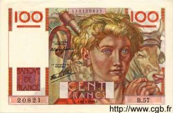 100 Francs JEUNE PAYSAN FRANCE  1946 F.28.05 AU+