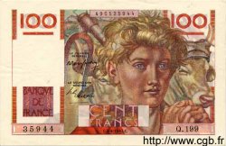 100 Francs JEUNE PAYSAN FRANKREICH  1947 F.28.14 VZ+