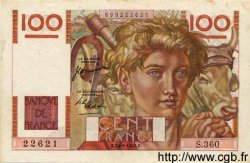 100 Francs JEUNE PAYSAN FRANKREICH  1950 F.28.26 VZ