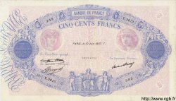 500 Francs BLEU ET ROSE FRANCE  1937 F.30.38 VF