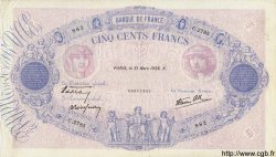 500 Francs BLEU ET ROSE modifié FRANKREICH  1938 F.31.07 SS