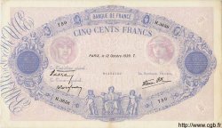 500 Francs BLEU ET ROSE modifié FRANCE  1939 F.31.43 TTB