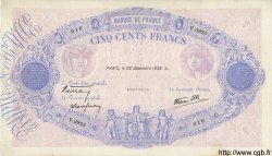 500 Francs BLEU ET ROSE modifié FRANCE  1939 F.31.54 VF