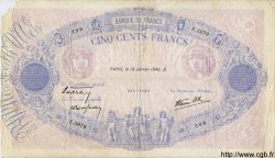 500 Francs BLEU ET ROSE modifié FRANKREICH  1940 F.31.57 S