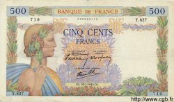 500 Francs LA PAIX FRANCE  1940 F.32.05 VF