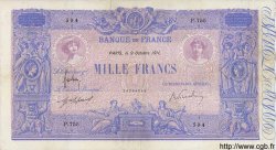 1000 Francs BLEU ET ROSE FRANCIA  1911 F.36.25 BC+