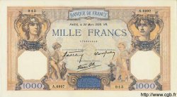 1000 Francs CÉRÈS ET MERCURE type modifié FRANCE  1939 F.38.35 XF+