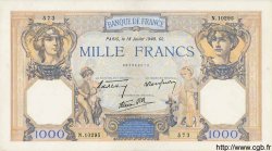 1000 Francs CÉRÈS ET MERCURE type modifié FRANCE  1940 F.38.50