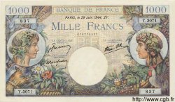 1000 Francs COMMERCE ET INDUSTRIE FRANCIA  1944 F.39.09 q.AU