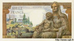 1000 Francs DÉESSE DÉMÉTER FRANCE  1942 F.40.11 AU+