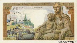 1000 Francs DÉESSE DÉMÉTER FRANKREICH  1942 F.40.12