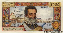 5000 Francs HENRI IV FRANKREICH  1957 F.49.03 fVZ
