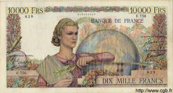 10000 Francs GÉNIE FRANÇAIS FRANCE  1950 F.50.32 VF-