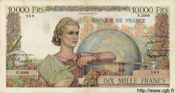 10000 Francs GÉNIE FRANÇAIS FRANCE  1951 F.50.54 VF