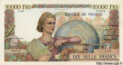 10000 Francs GÉNIE FRANÇAIS FRANCE  1952 F.50.58 VF+