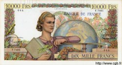 10000 Francs GÉNIE FRANÇAIS FRANKREICH  1954 F.50.71 SS