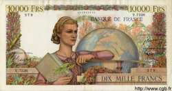 10000 Francs GÉNIE FRANÇAIS FRANCE  1954 F.50.72 VF