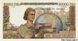 10000 Francs GÉNIE FRANÇAIS FRANKREICH  1955 F.50.75 SS