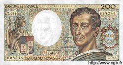 200 Francs MONTESQUIEU FRANCIA  1987 F.70.07 FDC