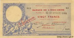 20 Francs NOUVELLE CALÉDONIE  1888 P. -s EBC