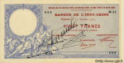 20 Francs Annulé NEW CALEDONIA  1913 P.16b AU-
