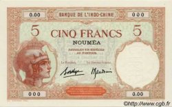 5 Francs NOUVELLE CALÉDONIE  1936 P.36bs NEUF