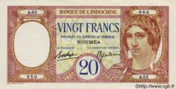 20 Francs NOUVELLE CALÉDONIE  1936 P.37b XF+
