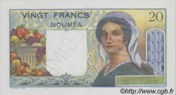 20 Francs NOUVELLE CALÉDONIE  1954 P.50as FDC