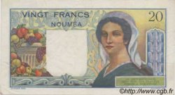 20 Francs NEW CALEDONIA  1954 P.50a VF+