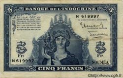 5 Francs NOUVELLE CALÉDONIE  1944 P.48 BB