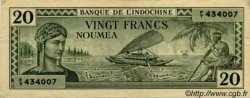 20 Francs NEW CALEDONIA  1944 P.49 VF+