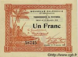1 Franc NEW CALEDONIA  1919 P.34a XF