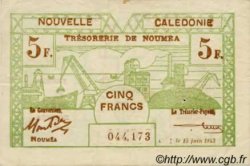 5 Francs NOUVELLE CALÉDONIE  1943 P.58 MBC