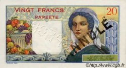 20 Francs TAHITI  1954 P.21bs XF