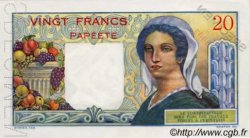 20 Francs TAHITI  1960 P.21cs FDC