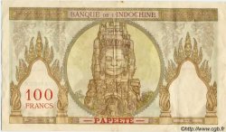 100 Francs TAHITI  1924 P.14var VF+