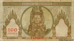 100 Francs TAHITI  1961 P.14d VG