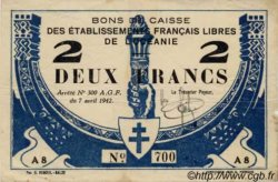 2 Francs OCEANIA  1942 P.09 BC+