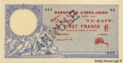 20 Francs Annulé DJIBOUTI  1921 P.04Bs UNC-