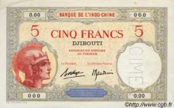 5 Francs DSCHIBUTI   1936 P.06bs fST