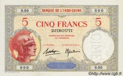 5 Francs DJIBOUTI  1936 P.06bs UNC