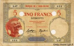 5 Francs Annulé DSCHIBUTI   1936 P.06b S